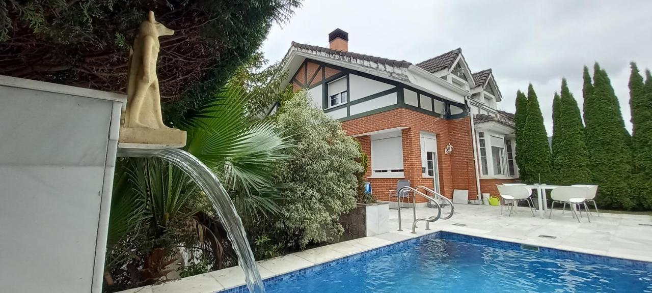 Chalet Con Piscina, Sauna Y Jacuzzi Cerca Del Mar A Media Hora De Bilbao Y Santander El Puente  외부 사진